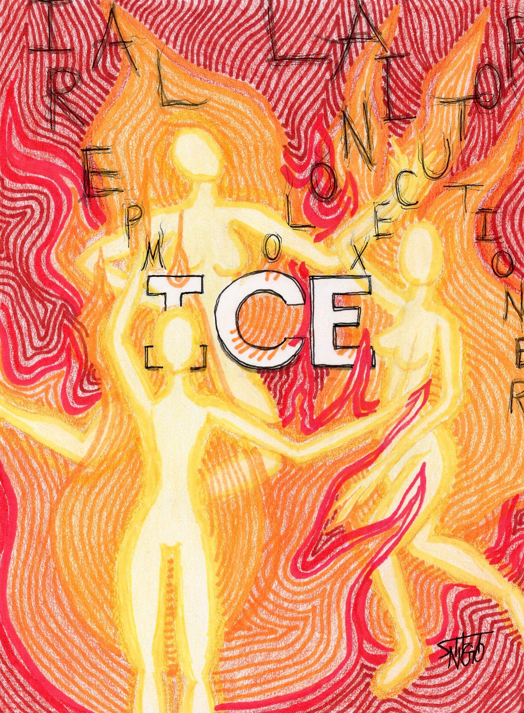 "burn it down; i love arson" fuck ice print
