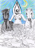 "the pursuit of the priestess: bringing the unconscious to light" cancer sticker